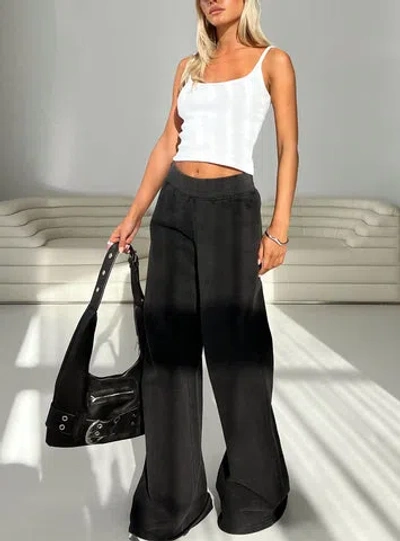 Princess Polly Lower Impact Summits Flared Track Pants In Black