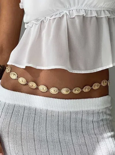 Princess Polly Lower Impact Sunder Chain Belt In Gold