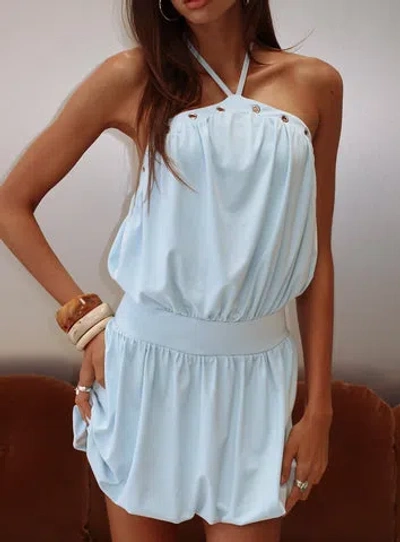 Princess Polly Lower Impact Sunnee Eyelet Detail Playsuit In Blue