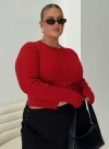 Princess Polly Lower Impact Suzu Long Sleeve Top In Red