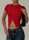Princess Polly Lower Impact Suzu Top In Red