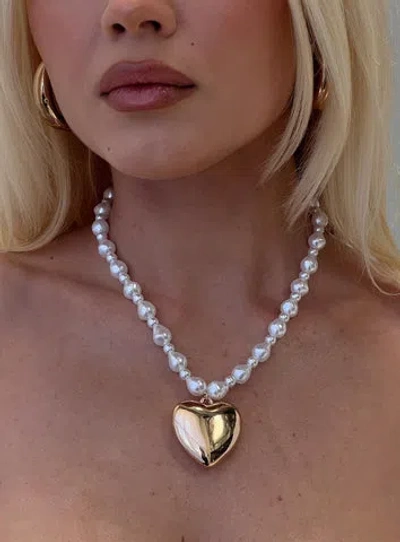 Princess Polly Lower Impact Sweetscape Pearl Necklace In Gold