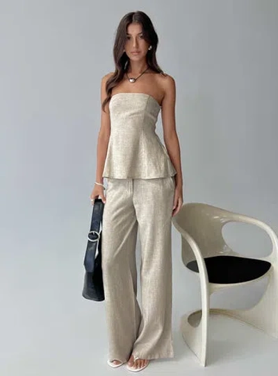 Princess Polly Lower Impact Syrena Tailored Wide Leg Pant In White