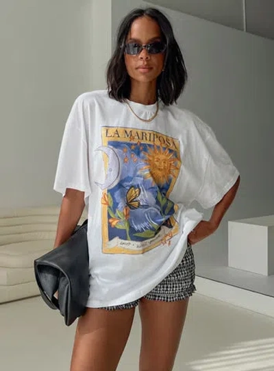 Princess Polly Lower Impact Tarot Card Graphic Top White / Multi In White Multi