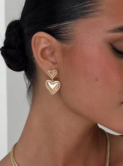 Princess Polly Lower Impact Think Fondly Earrings In Gold