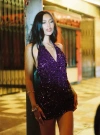 Princess Polly Lower Impact Time Of Your Life Plunge Halter Mini Dress In Purple