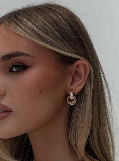 Princess Polly Lower Impact Trishy Linked Earrings In Gold