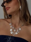 Princess Polly Lower Impact True Connections Charm Necklace In Silver