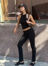 Princess Polly Lower Impact Truth Be Told Straight Leg Pant In Black