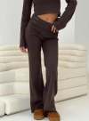 Princess Polly Lower Impact Try Me Knit Pants In Chocolate
