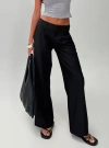 Princess Polly Lower Impact Two Lovers Low Rise Pants In Black