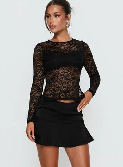 Princess Polly Lower Impact Vanish Mini Skort In Black