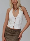 Princess Polly Lower Impact Vayda Halter Top In White
