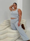 Princess Polly Lower Impact Waffles Stripe Sleep Set In Multi