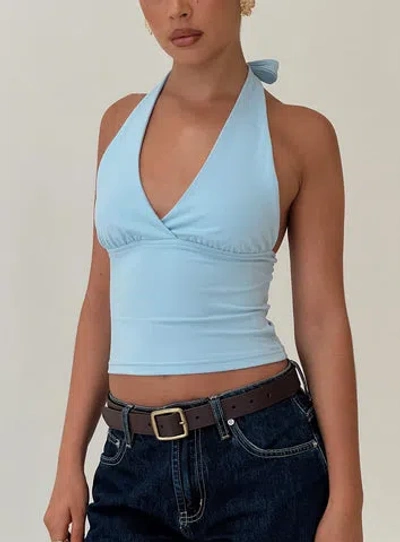 Princess Polly Lower Impact Whimsy Halter Top In Blue