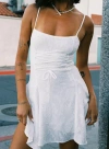 Princess Polly Lower Impact Wispie Lace Up Mini Dress In White