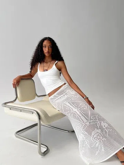 Princess Polly Lower Impact Wisteriah Sheer Maxi Skirt In White