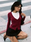 Princess Polly Lower Impact York Cardigan In Cherry Red