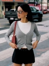 Princess Polly Lower Impact York Cardigan In Grey Marle