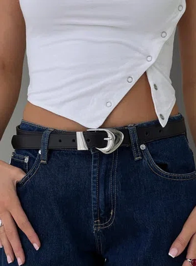 Princess Polly Lower Impact You're Strong Belt In Silver
