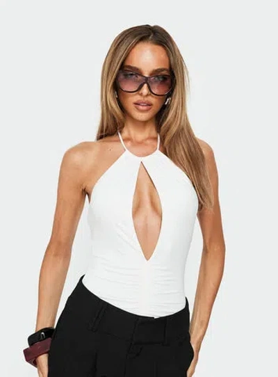 Princess Polly Lower Impact Zalyra Cut Out Bodysuit In White