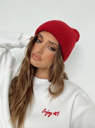 Princess Polly Lucano Beanie In Red