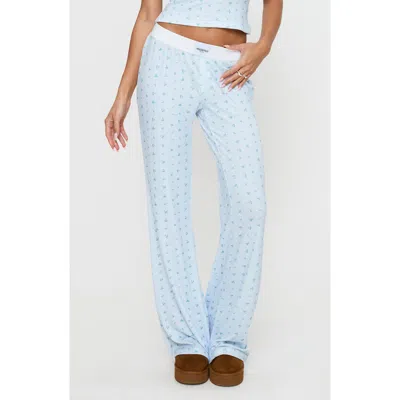 Princess Polly Lullabies Pointelle Pajama Pants In Blue