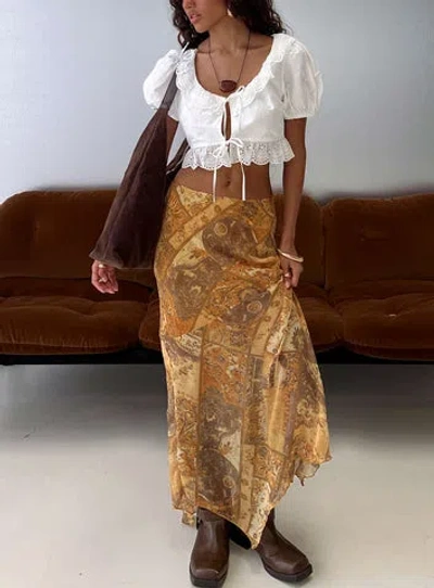 Princess Polly Lyanna Hanky Hem Maxi Skirt In Multi