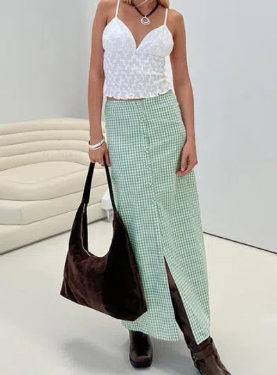 Princess Polly Macadamia Maxi Skirt In Green