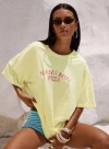 Princess Polly Made With Love Graphic Top In Pastel Yellow