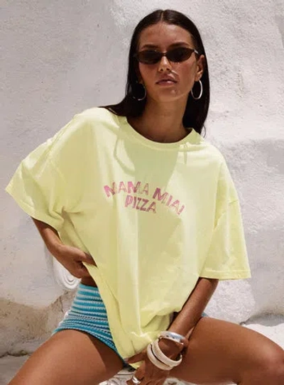 Princess Polly Made With Love Graphic Top In Yellow