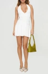 Princess Polly Maeva Halter Neck Open Back Minidress In White