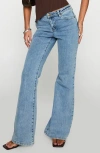 Princess Polly Magic Mirror Mid Rise Bootleg Jeans In Blue