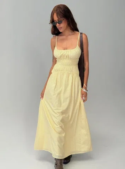 Princess Polly Magnolie Shirred Maxi Dress In Silver