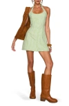 Princess Polly Mallorie Halter Minidress In Green