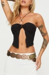 Princess Polly Mani Strapless Top In Black