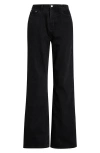 Princess Polly Maple High Waist Flare Leg Jeans In Black