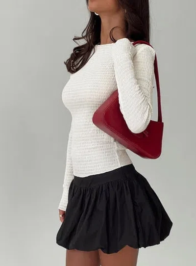 Princess Polly Marentino Bubble Hem Mini Skirt In Black