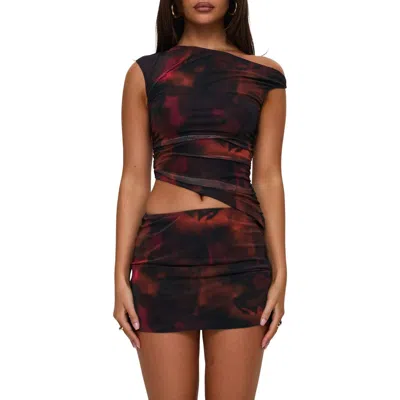 Princess Polly Maribella Crop Top & Miniskirt Set In Black
