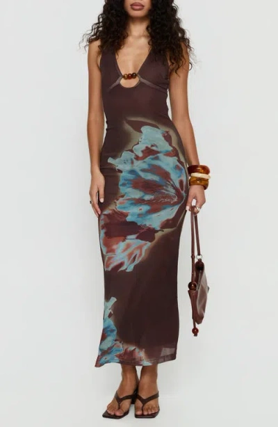 Princess Polly Maritsa Beaded Halter Maxi Dress In Purple
