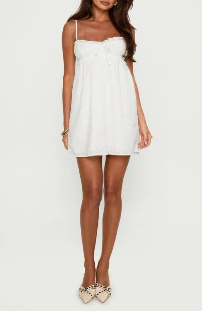 Princess Polly Marliene Broderie Anglaise Babydoll Minidress In White