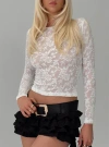 Princess Polly Martine Sheer Top In White