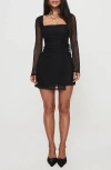 PRINCESS POLLY PRINCESS POLLY MARTINEZ MESH LONG SLEEVE MINIDRESS
