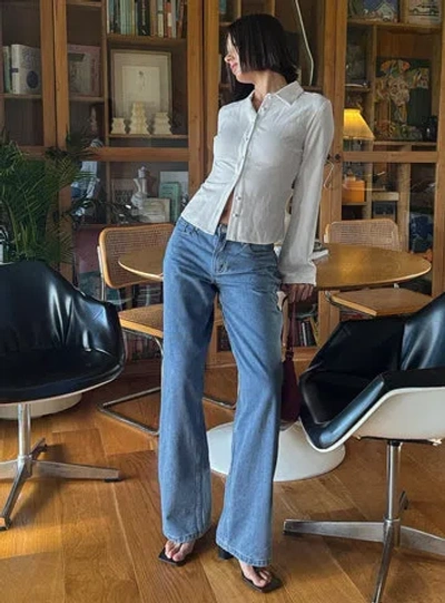 Princess Polly Maryanne Mid-rise Relaxed In Blue