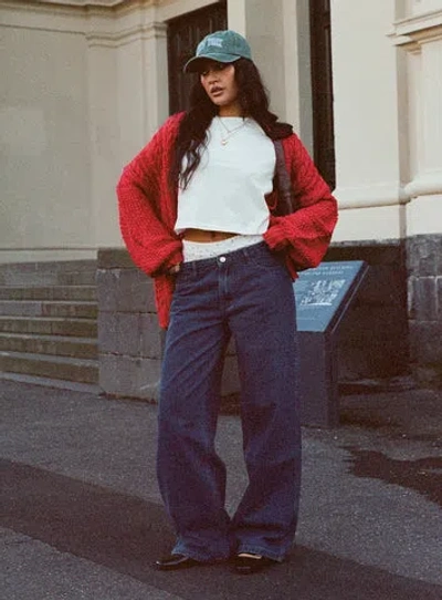 Princess Polly Maryanne Mid-rise Relaxed Denim Jeans In Multi