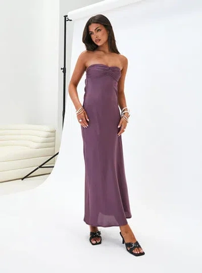 Princess Polly Maryska Strapless Maxi Dress In Purple