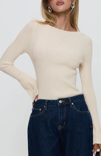 Princess Polly Mayok Rib Bodysuit In White