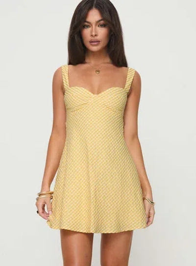 Princess Polly Mcbeath Mini Dress In Yellow