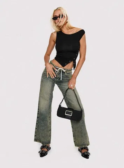 Princess Polly Mellowed Out Slouchy Jeans In Antique Wash