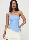 Princess Polly Merglise Asymmetric One-shoulder Top In Blue